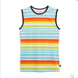 TomboyX | Striped Swim Shirt | Size 2X